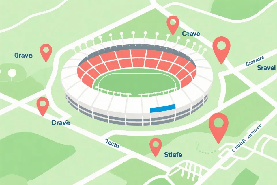 世界杯场馆与城市信息示意图